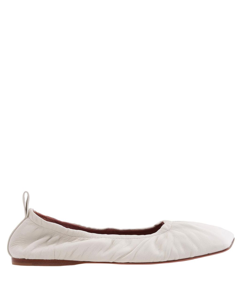 AMINA MUADDI White Emma Nappa Ballet Flats
