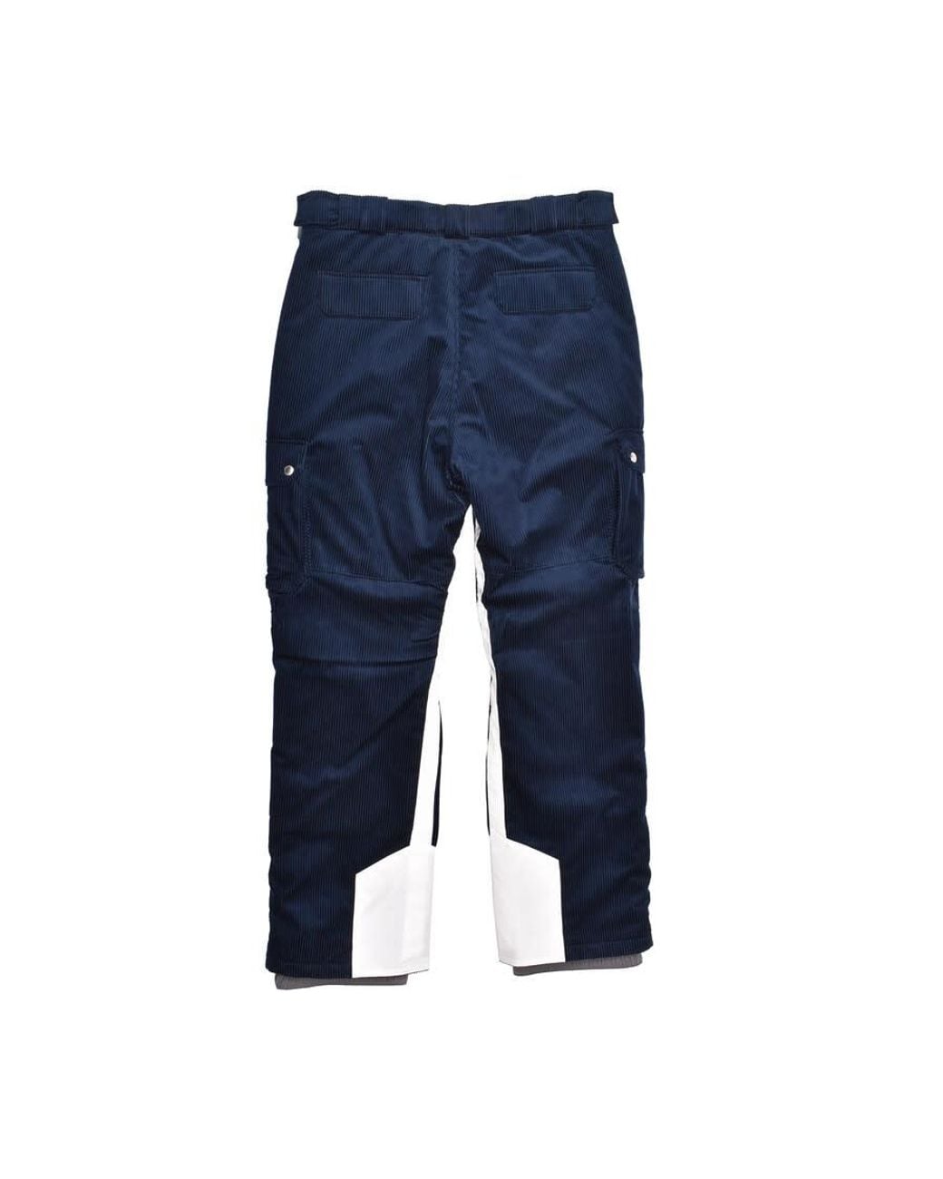 Brunello Cucinelli Blue Corduroy Cargo Ski Pants, Size Medium for men