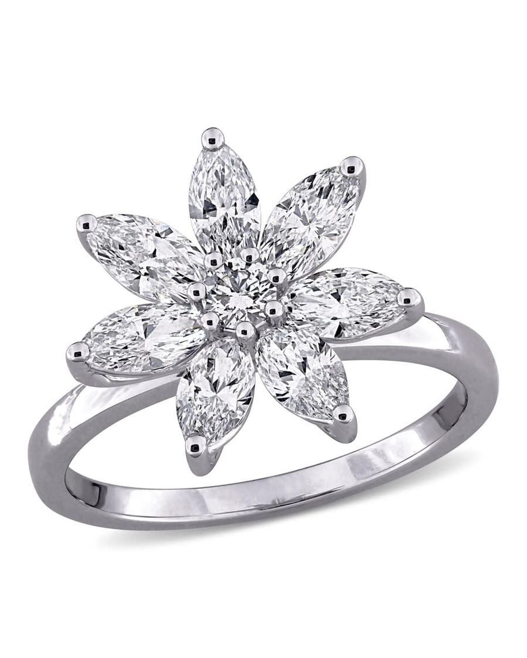 Created Forever Metallic 1 1/2Ct Tw Lab-Grown Diamond Flower Ring for men