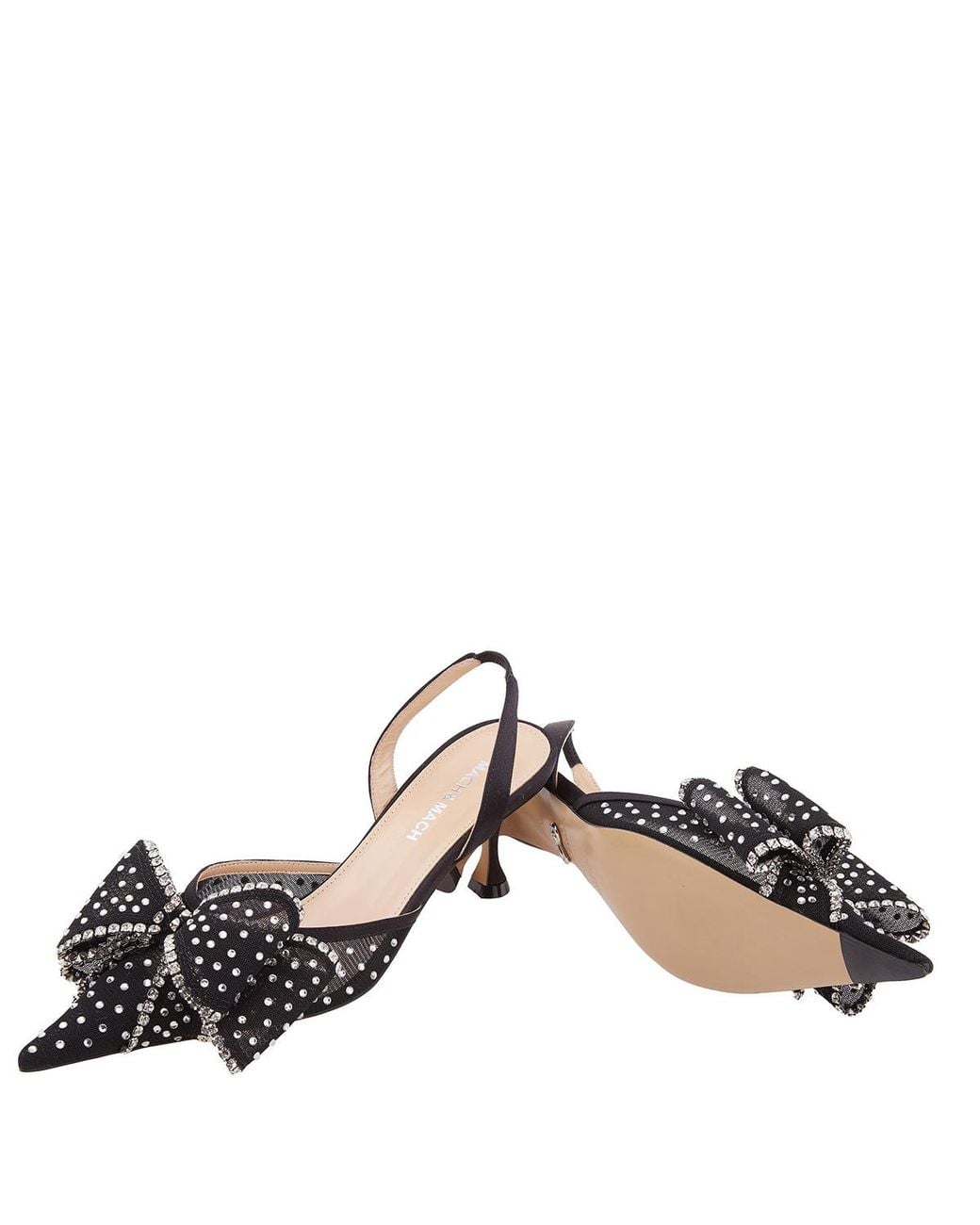 Mach & Mach Black Pointed Toe Pumps, Brand Size 35 (Us
