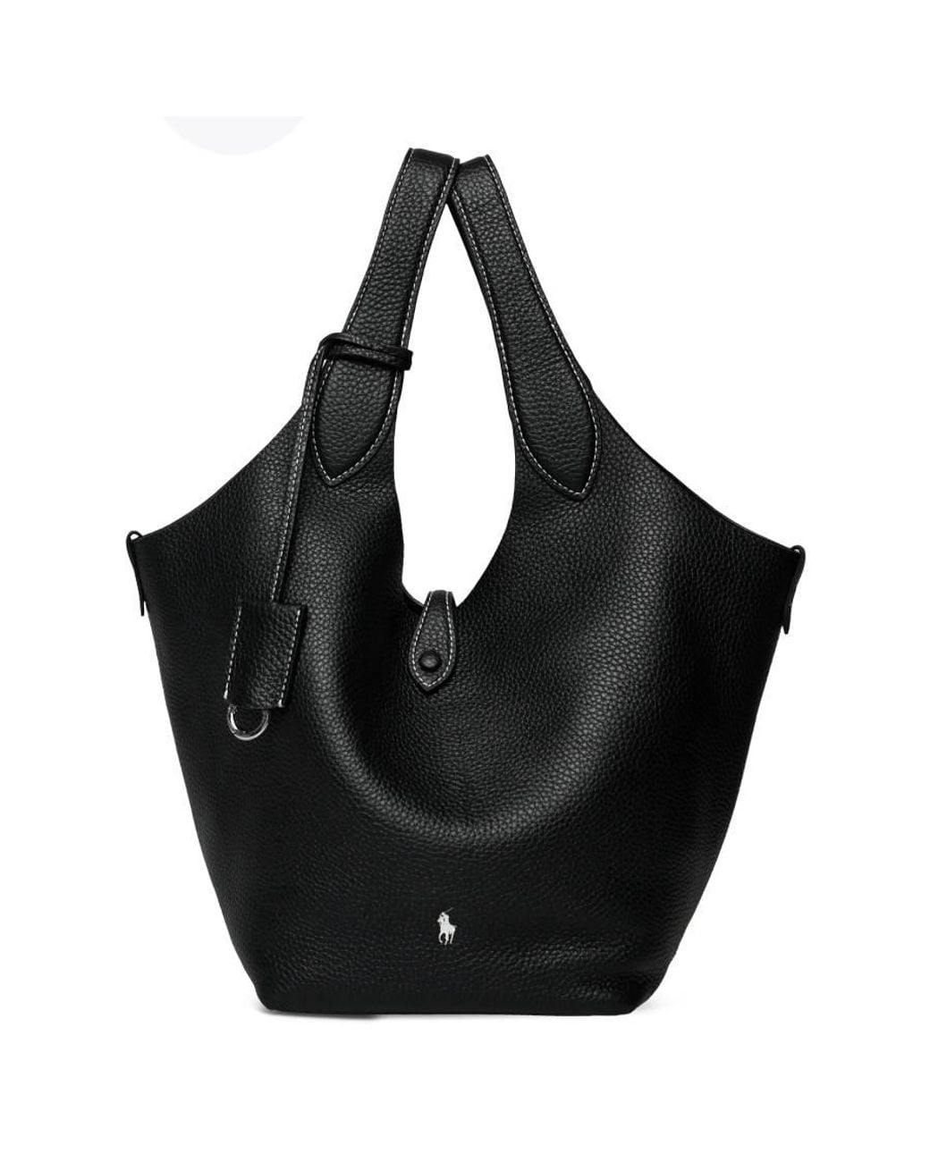 Polo Ralph Lauren Black Polo Play Leather Tote for men