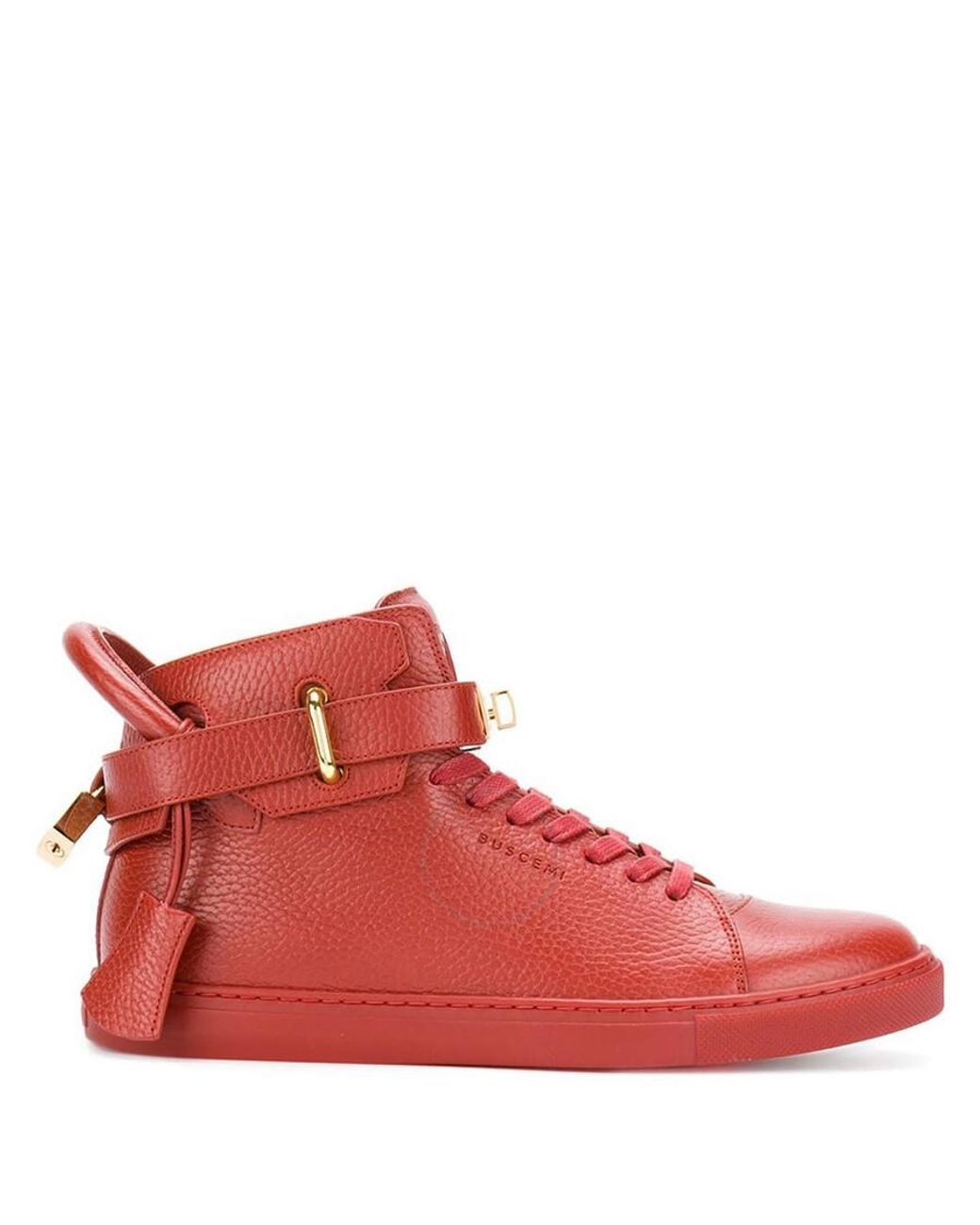 Buscemi Men\'s Deep Red High-Top Sneakers BUSCEMI 100MM HIGH TOP LEATHER SNEAKER main image 3