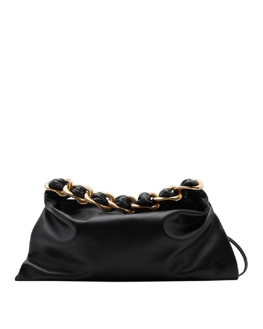 Burberry Black Small Swan Smooth Leather Shoulder Bag