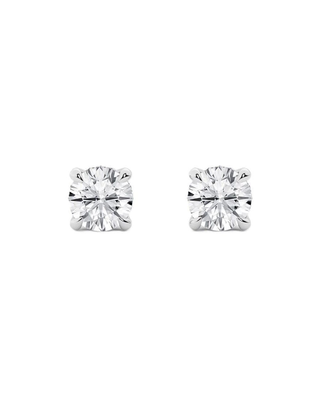 Brilliant Diamond White 3 Ctw Round Cut Lab Grown Diamond Stud Earrings for men