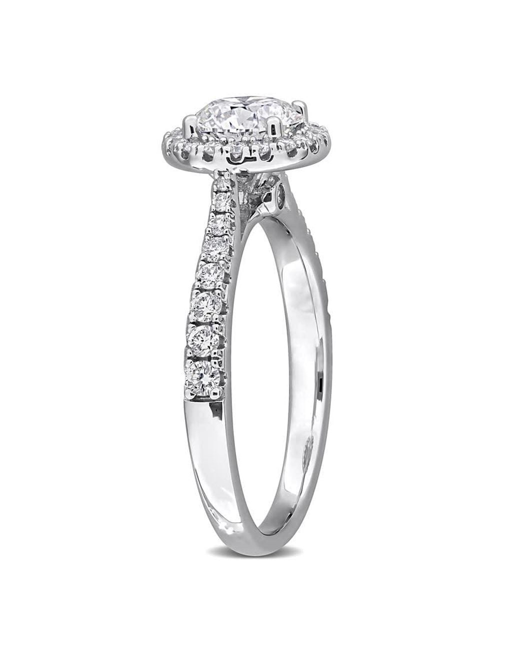 Created Forever Metallic 1 2/5Ct Tgw Lab Grown Diamond Halo Engagement for men