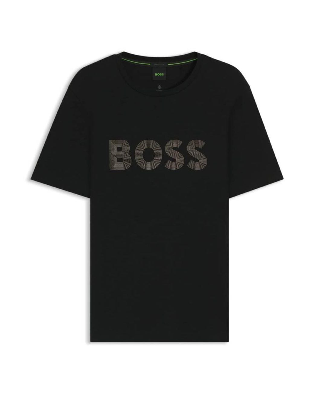 Boss Black Gloss Logo Pima-Cotton T-Shirt for men