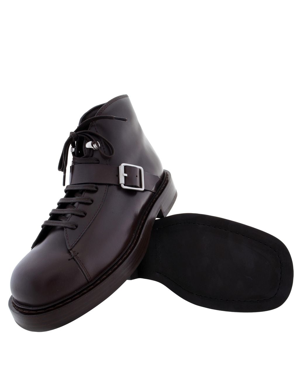 Ferragamo Brown Ferragamo Gancini Ornament Ankle Boots for men