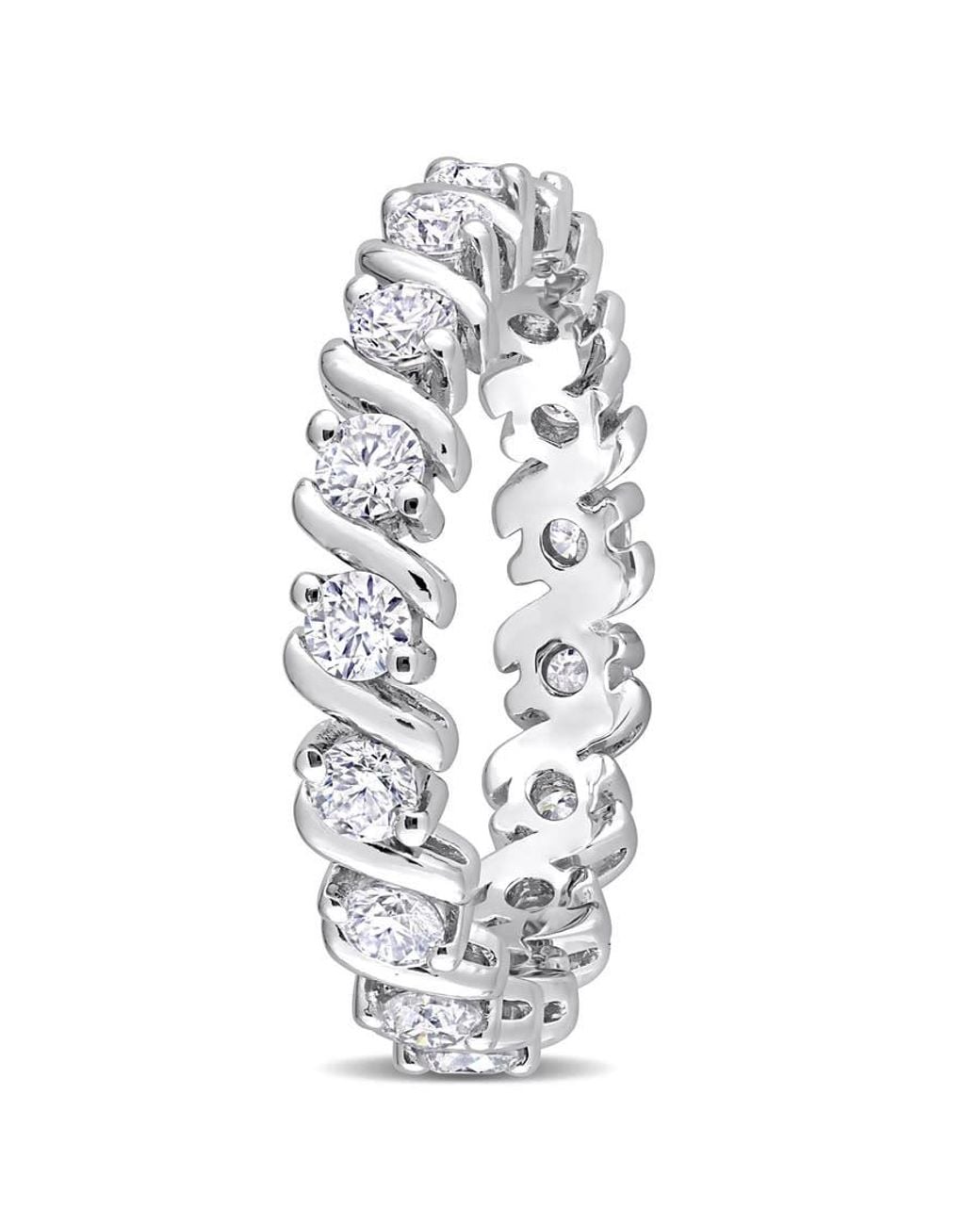 Amour Metallic 1 Ct Dew Created Moissanite Eternity Band for men