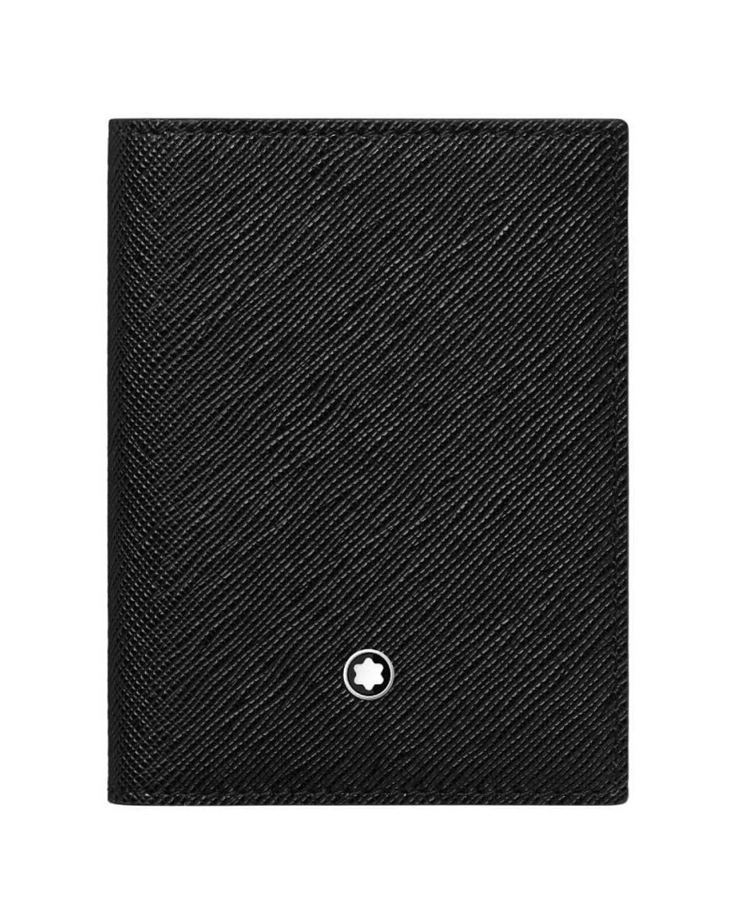 Montblanc Black Sartorial 4Cc Leather Card Holder for men