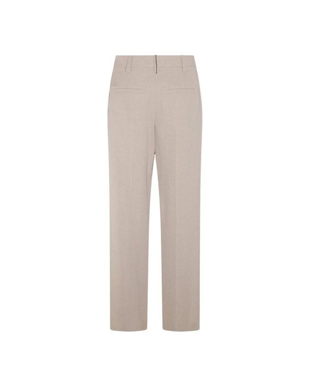 Brunello Cucinelli Gray Light Straight Trousers, Brand Size 42 (Us for men