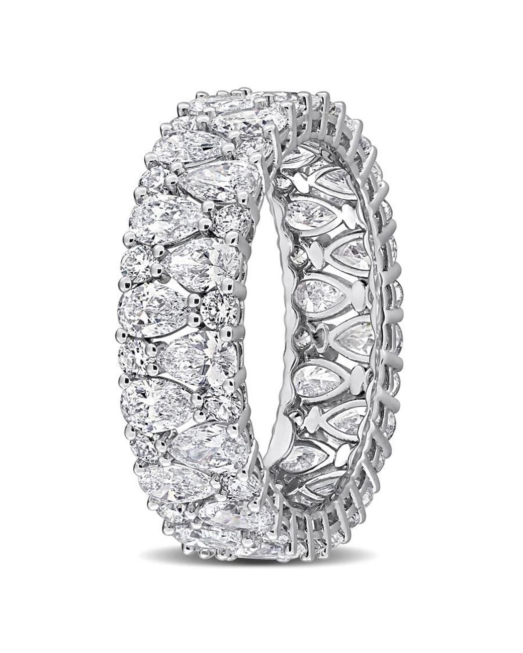 Created Forever Metallic 3 4/5Ct Tw Round And Pear Shape Lab-Grown Diamond Ring for men