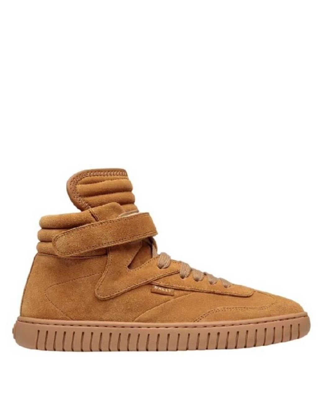 Bally Brown Player Calf Suede Mid-Top Sneakers, Brand Size 40 Us