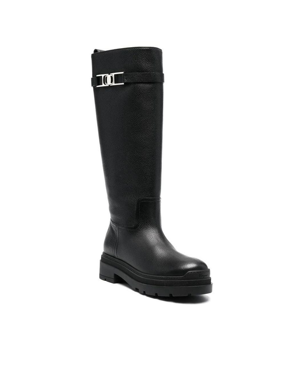 Ferragamo Black High Boots
