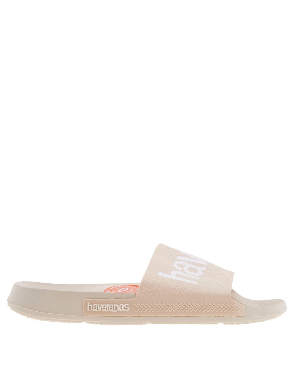 Havaianas Natural Classic Logomania Slides, Brand Size 39/40 Us