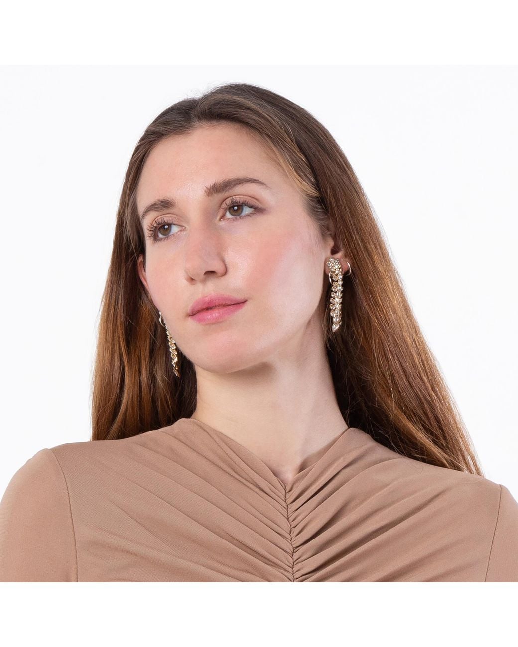 Swarovski Metallic Idyllia Drop Earrings, Mixed Cuts, Long, 18K Finish for men