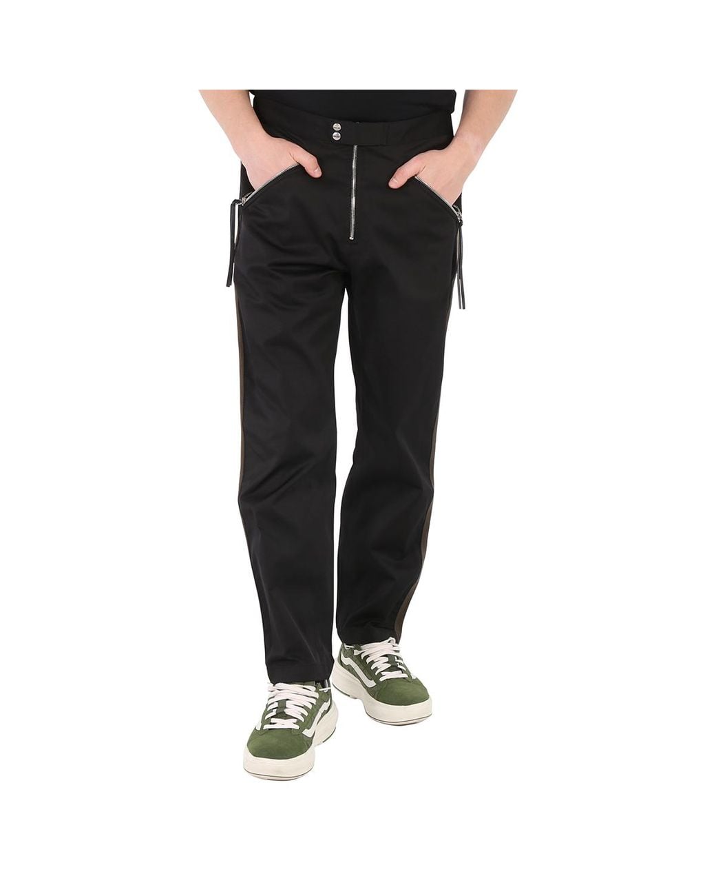 Roberto Cavalli Black Lounge Zip Trousers, Brand Size 50 (Waist for men