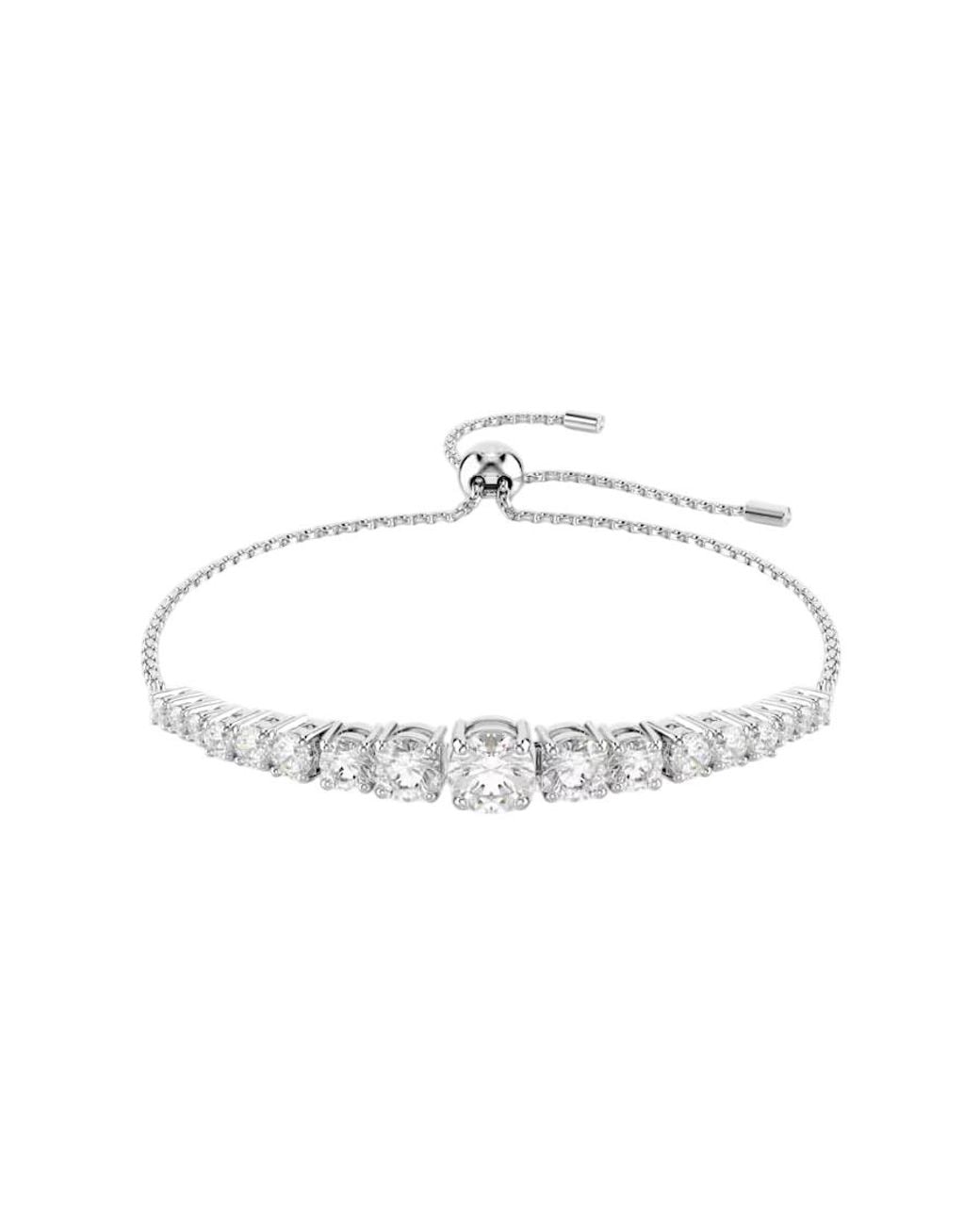 Swarovski Metallic Rhodium Plated Matrix Bracelet for men