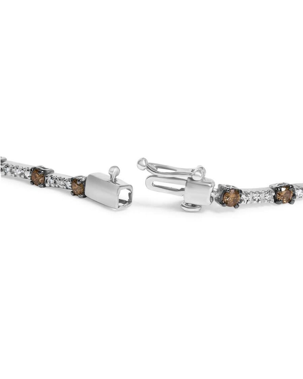 Haus of Brilliance Metallic 14K 2 1/4 Cttw Champagne Diamond Bar Link 7" Bracelet (Champagne Color, I1-I2 Clarity) for men