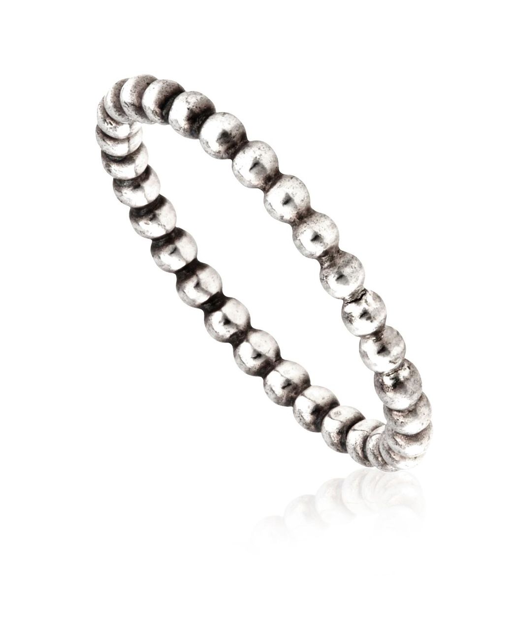 Pandora White Ladies Beaded Ring for men