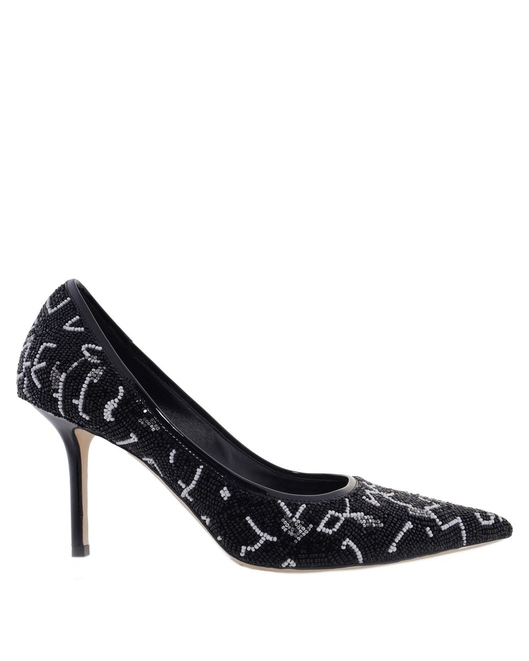 Jimmy Choo Blue Love85 Caviar Bead Embroidery Pumps, Brand Size 37 Us