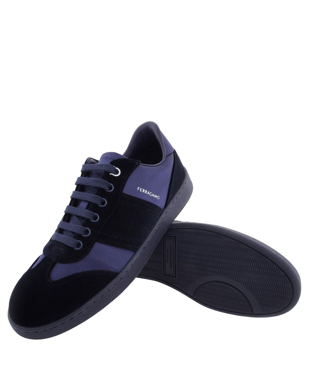 Ferragamo Blue Ferragamo Dracone Low-Top Sneakers, Size 7 for men