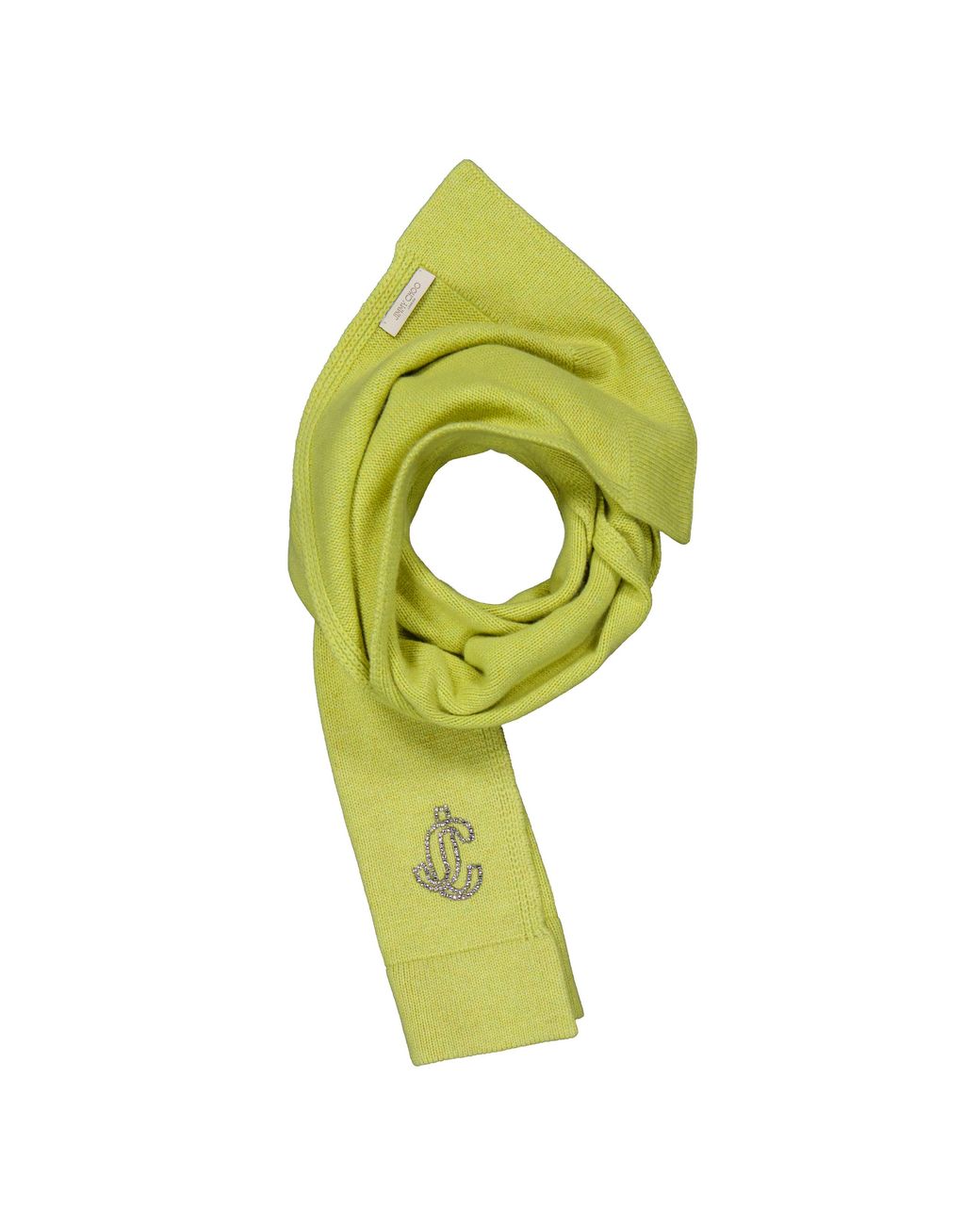 Jimmy Choo Yellow Knitted Cashmere Scarf for men