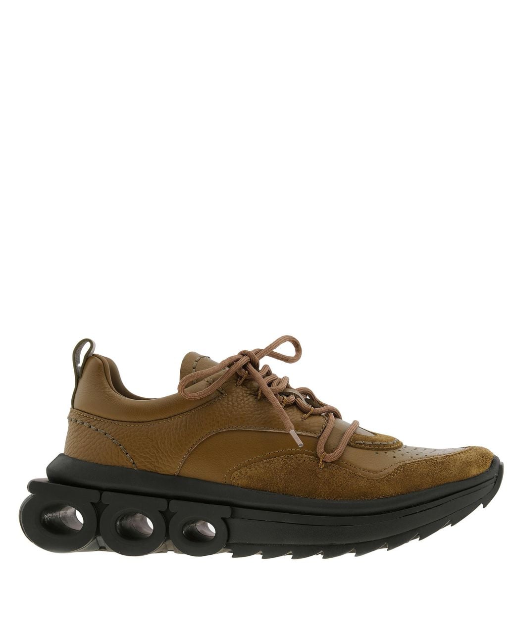 Ferragamo Brown Ferragamo Nima Running Sneakers, Size 7