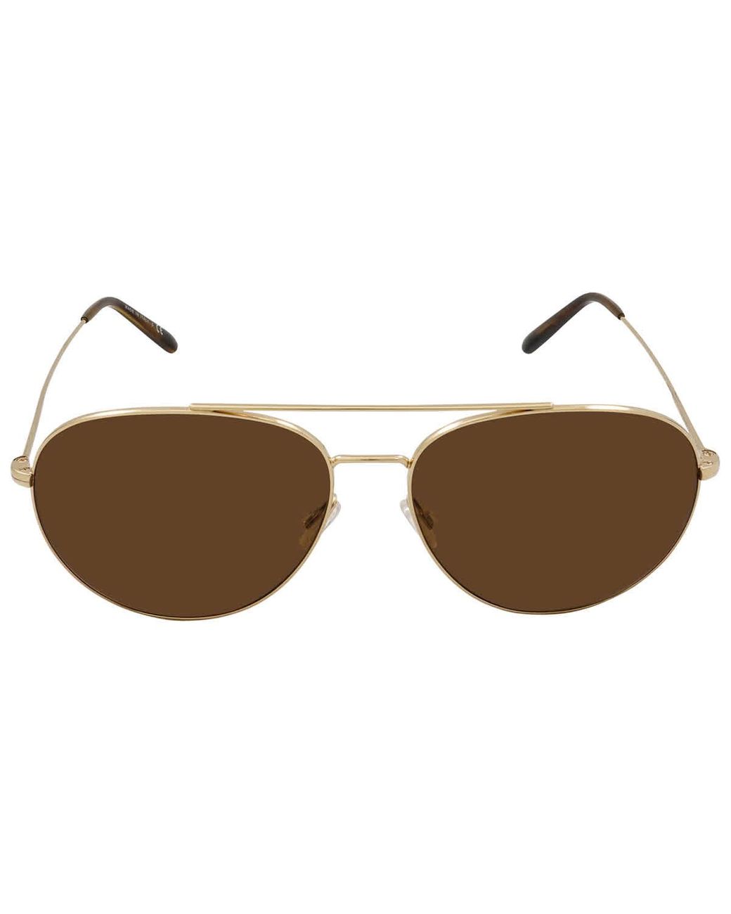 Oliver Peoples True Brown Pilot Sunglasses in Black Lyst