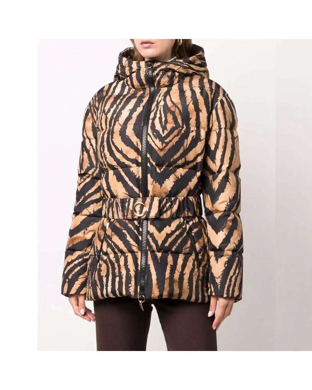 Roberto Cavalli Black Animal Print Padded Jacket, Brand Size 38 Us for men