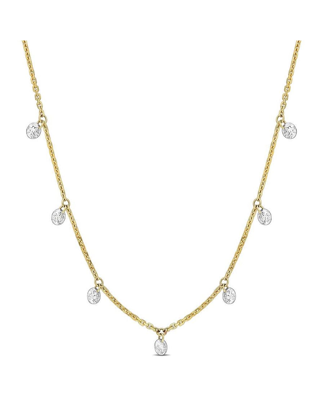 Created Forever Metallic 3/5 Ct Tw Lab-Grown Diamond Station Necklace for men