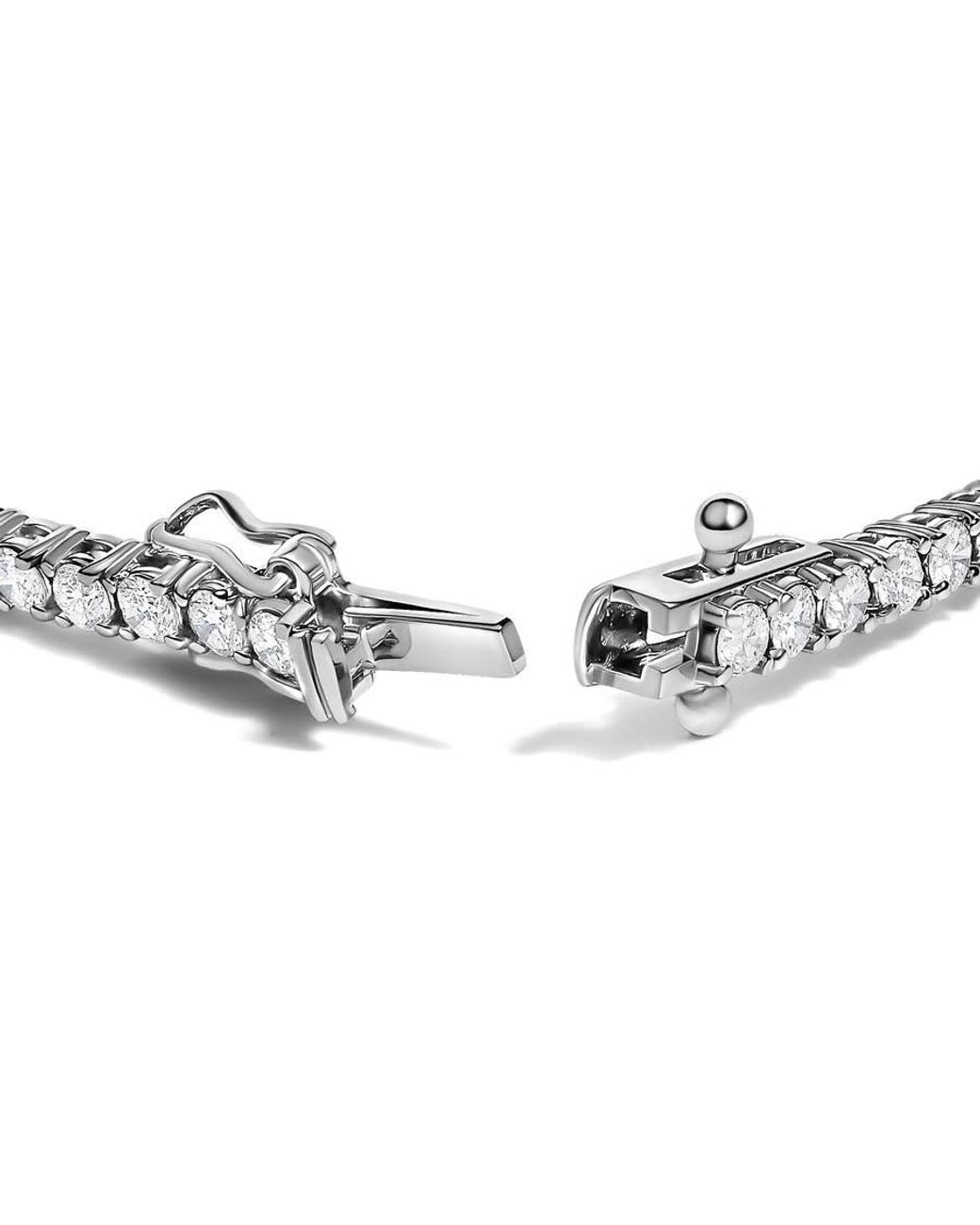 Haus of Brilliance Metallic 14K 3.00 Ctw Diamond Classic Standard 4 Prong Set Tennis Bracelet for men
