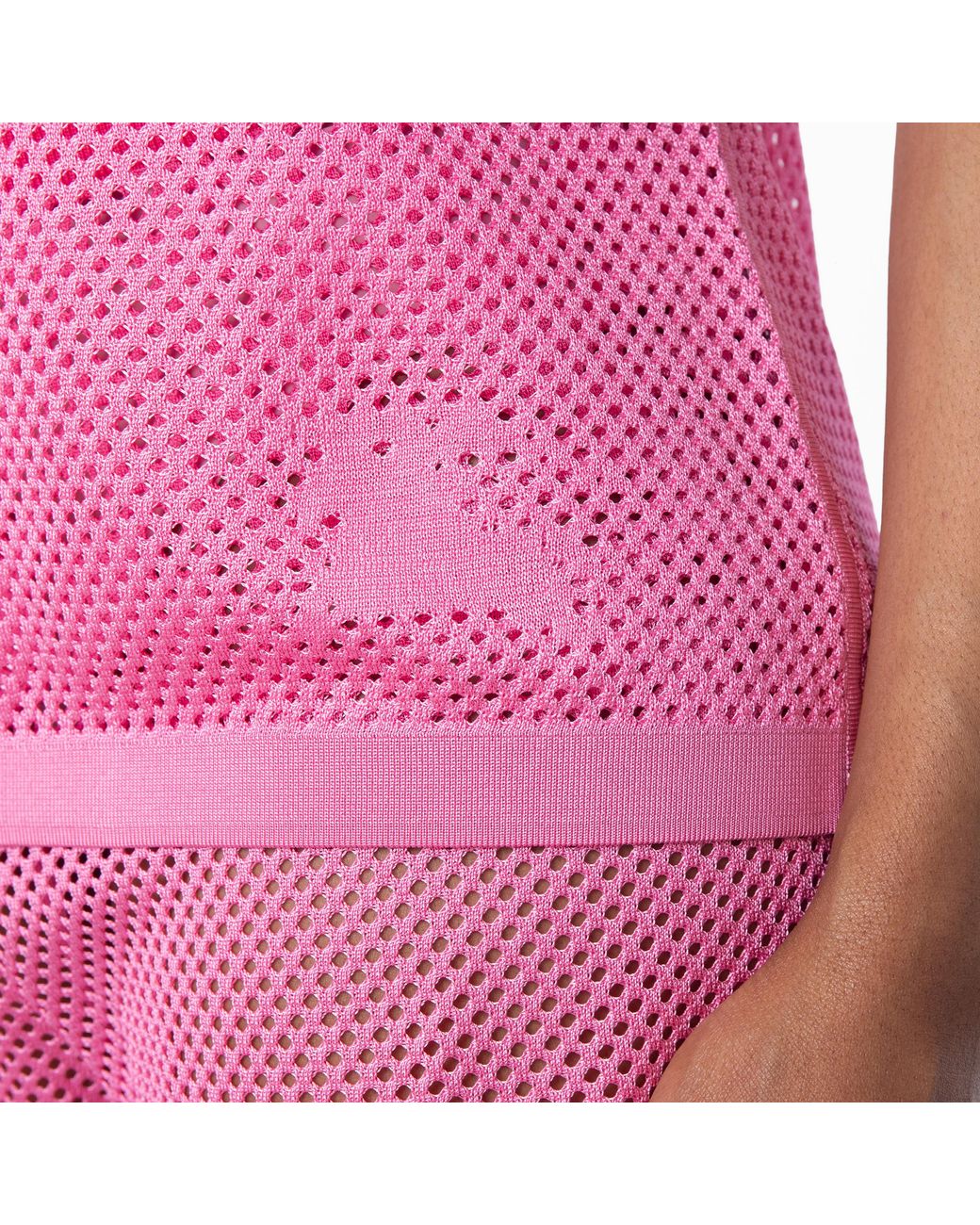 Burberry Pink Daisey Ekd Mesh Tank Top