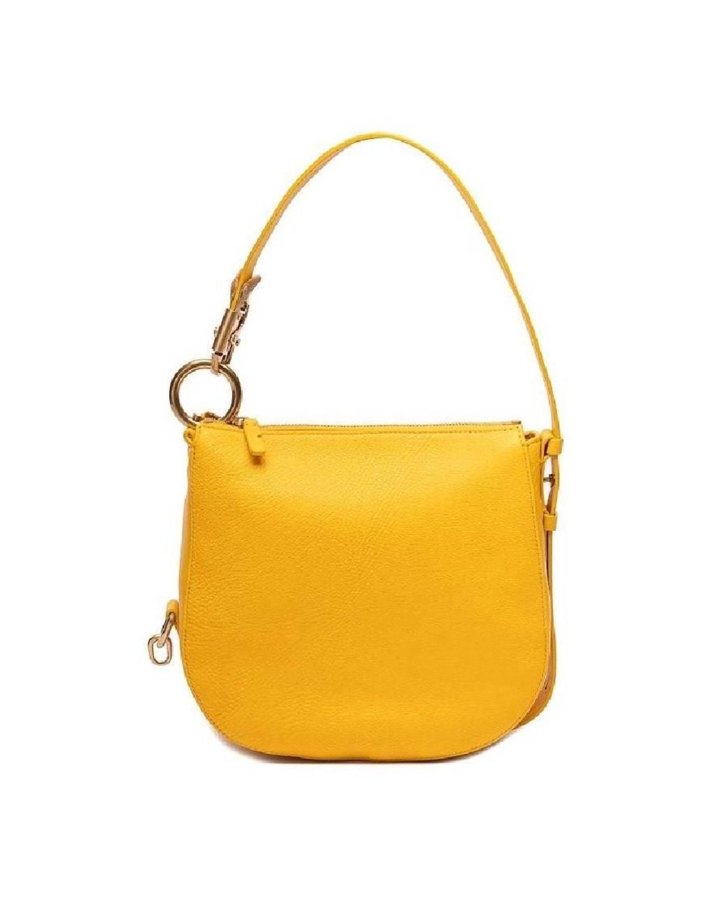 Burberry Yellow Mini Knight Leather Crossbody Bag