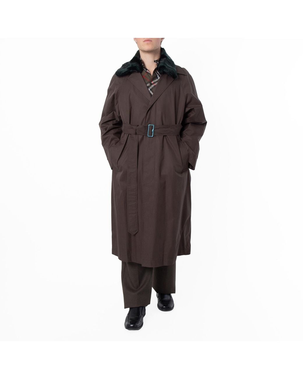 Burberry Black Otter Short Lambeth Car Coat, Brand Size 48 (Us for men