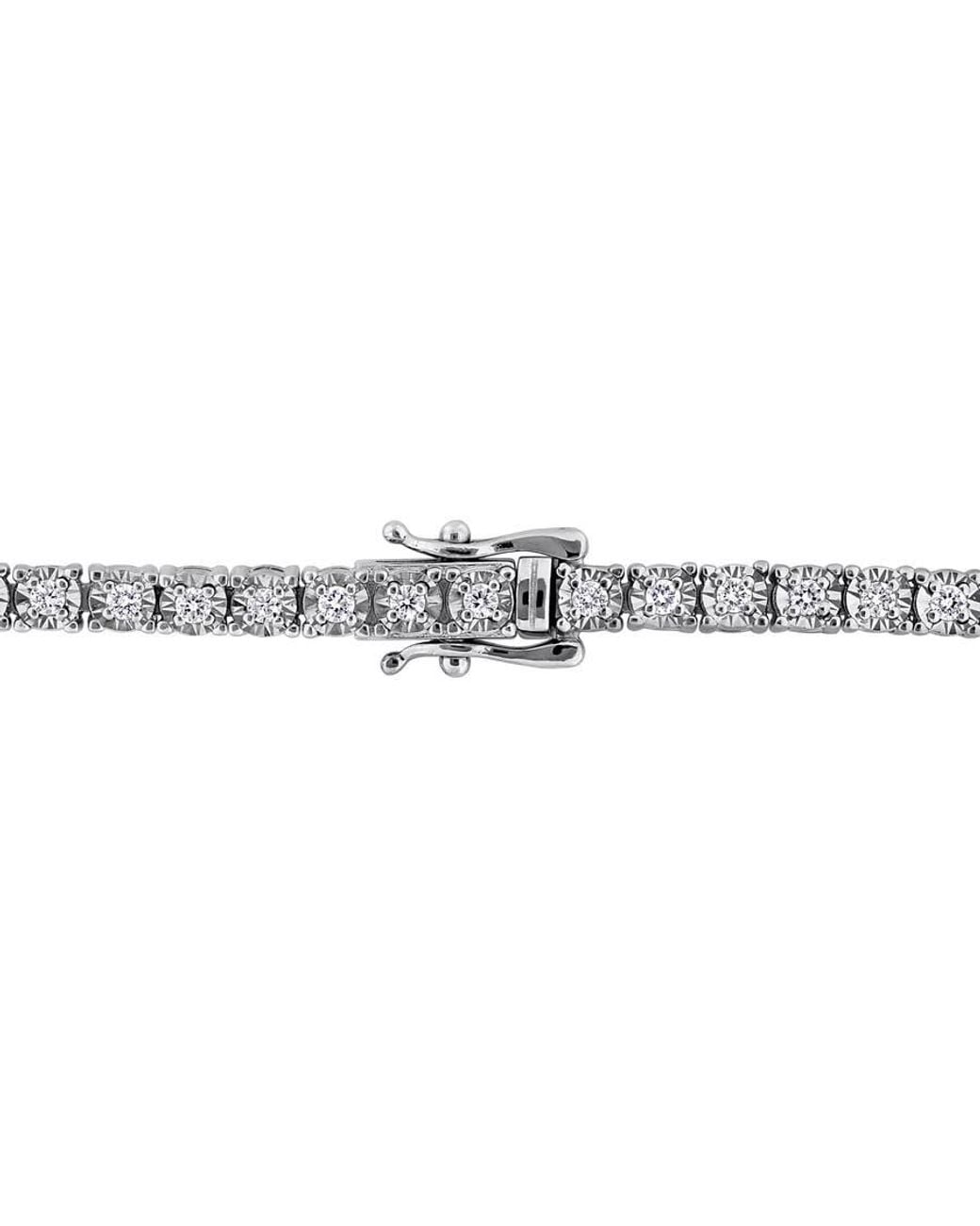 Created Forever Metallic 1Ct Tw Lab-Grown Diamond Tennis Bracelet for men