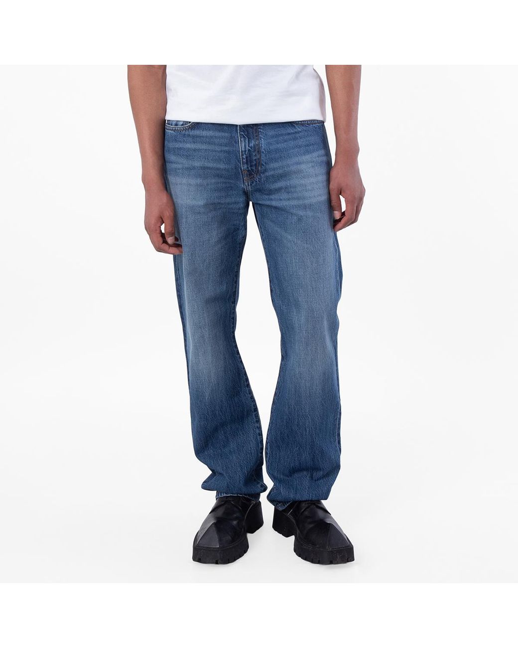 Versace Blue Straight Jeans for men