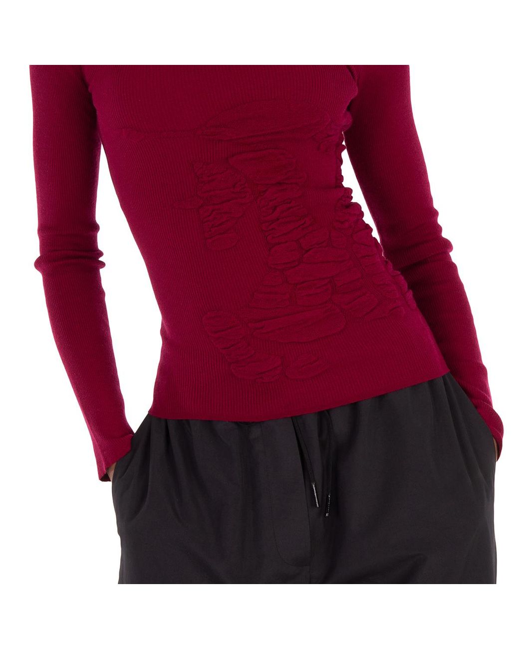 Burberry Purple Roll-Neck Jumper With Equestrian Knight Motif for men