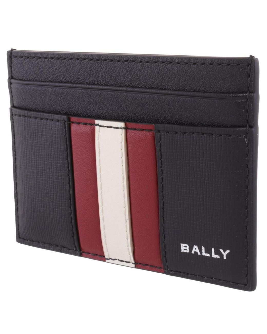 Bally Red Leather Card Holder for men