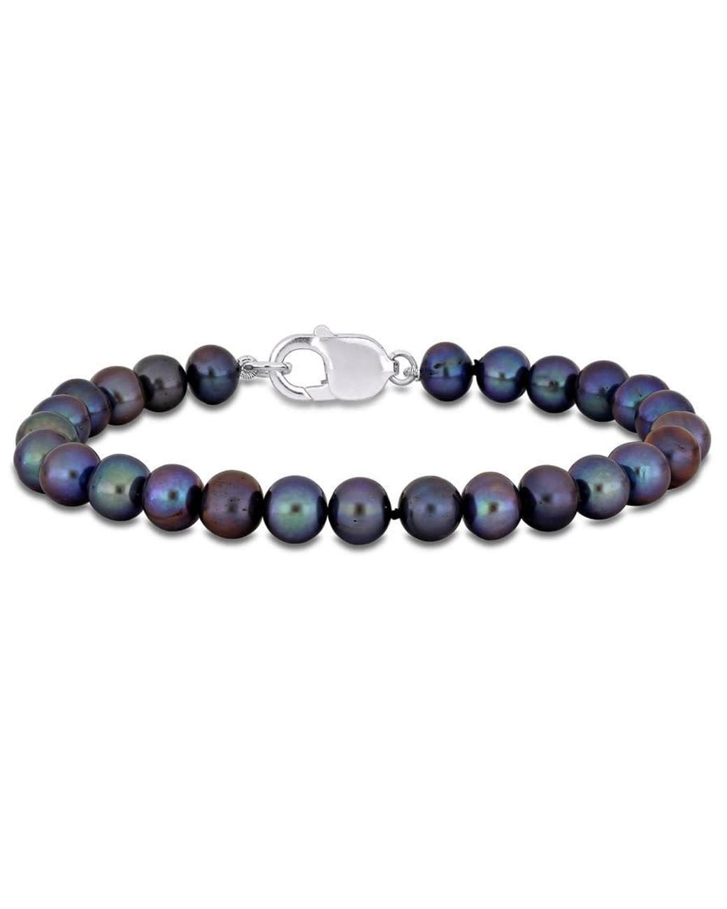 Amour Blue 8-8.5Mm Freshwater Cultured Pearl String Bracelet for men