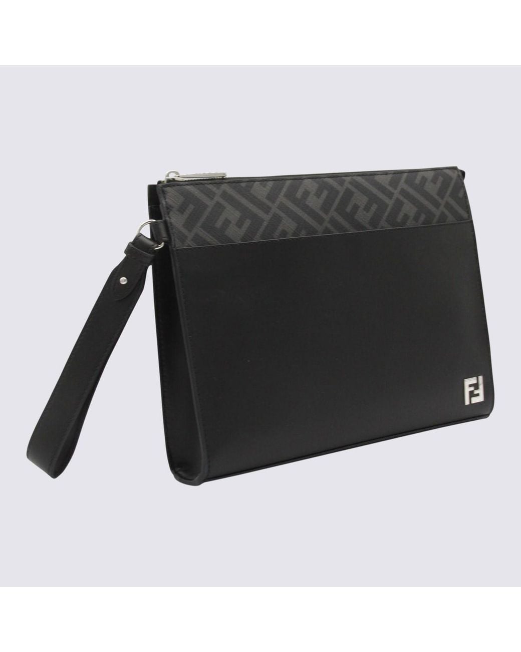Fendi Black Ff Squared Clutch for men