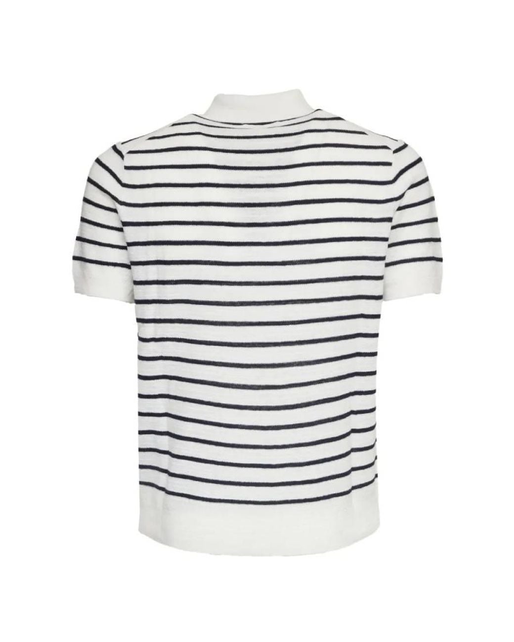 Polo Ralph Lauren White Short-Sleeve Polo Collar Sweater for men
