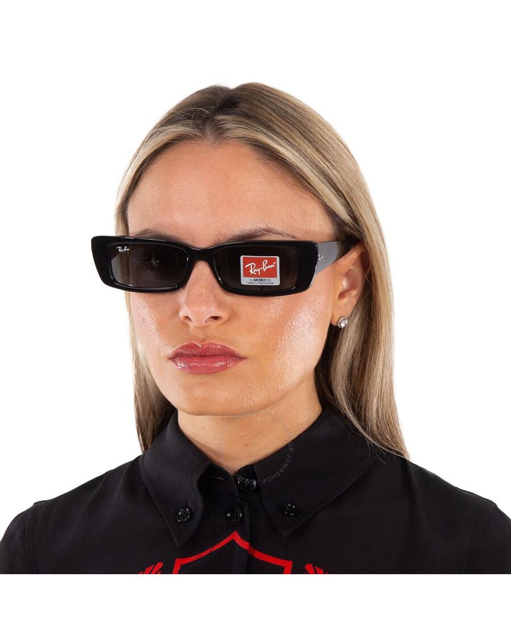 Ray-Ban Teru Bio Based Dark Grey Rectangular Sunglasses Rb4425