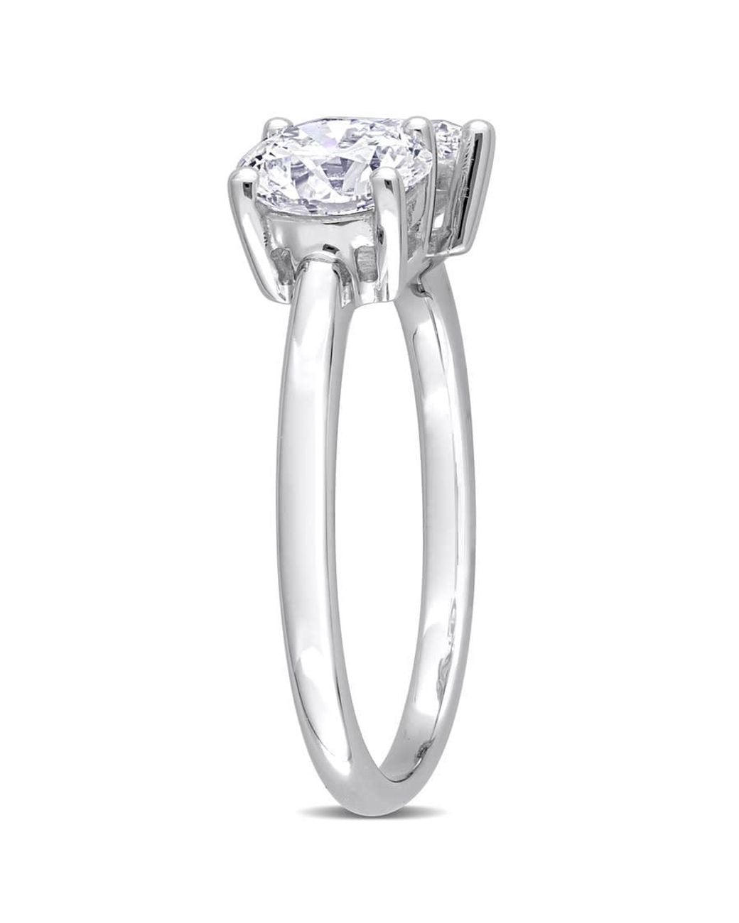Created Forever Metallic 2 Ct Tw Pear & Round Lab Created Diamond 2-Stone Engagement Ring for men