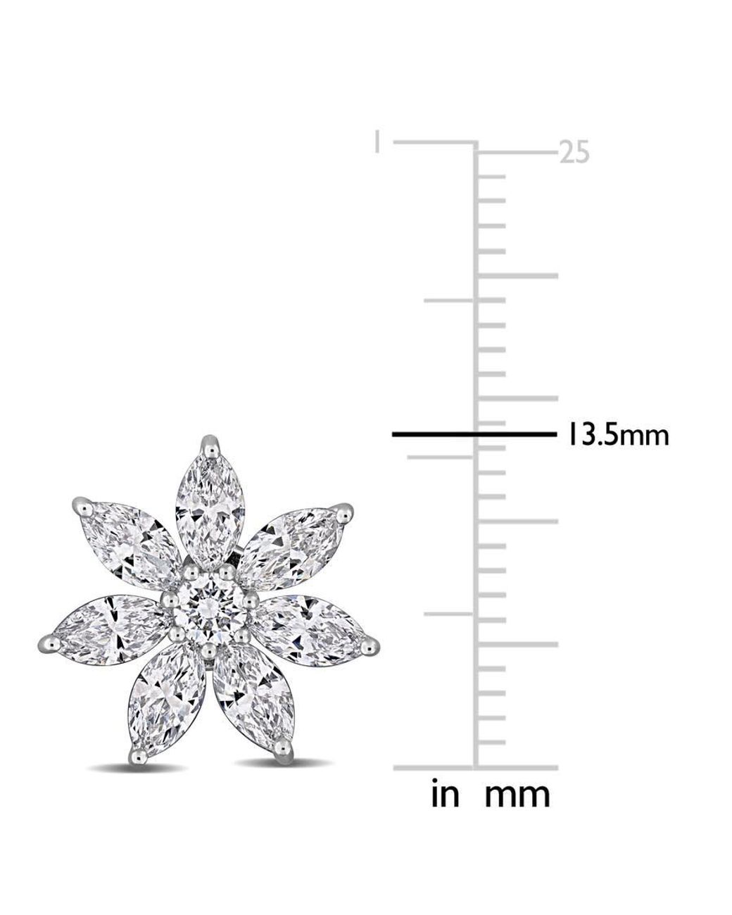 Created Forever Metallic 2 1/5Ct Tw Lab-Grown Diamond Flower Stud Earrings for men