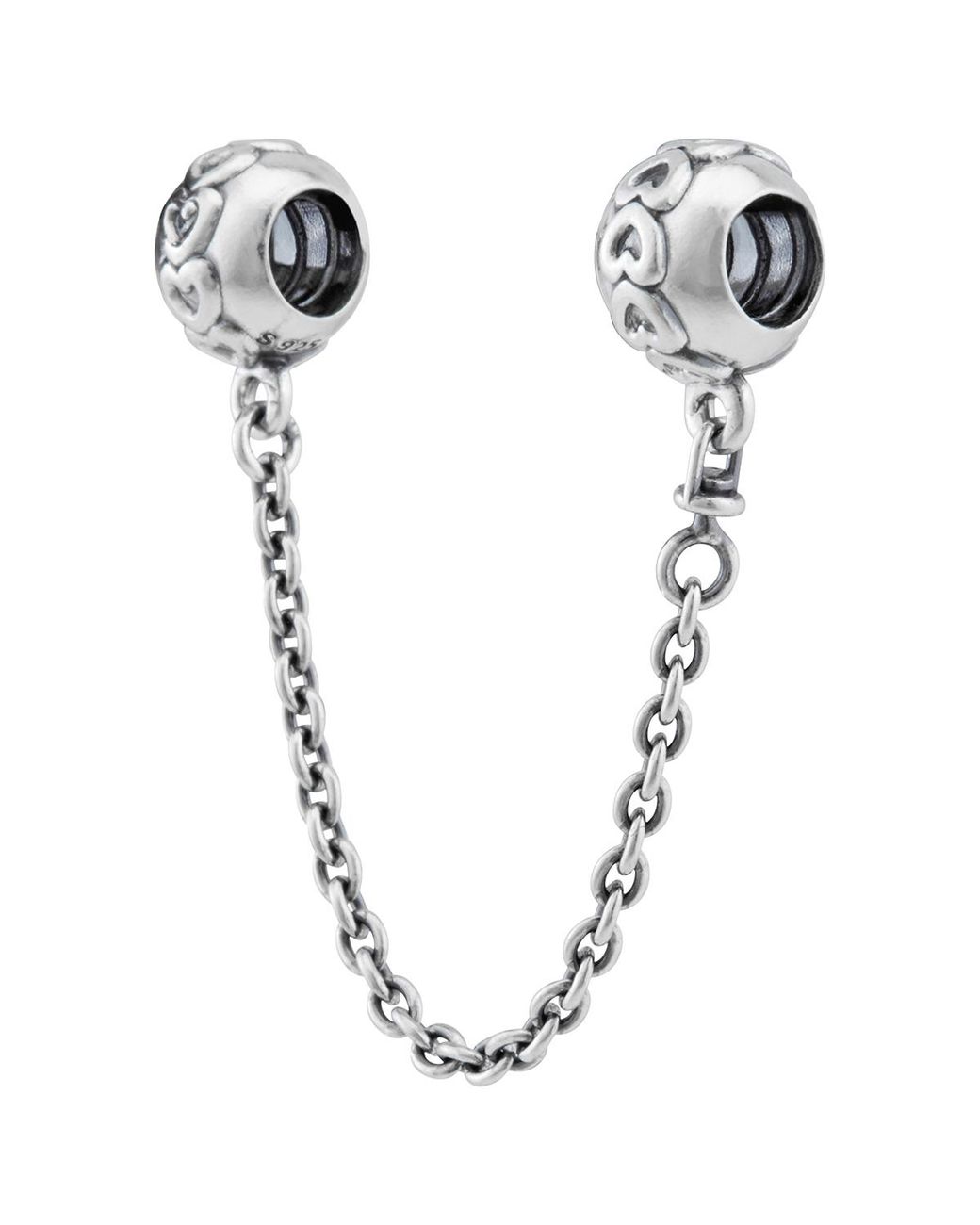 Pandora Metallic Band Of Hearts Safety Chain Charm for men
