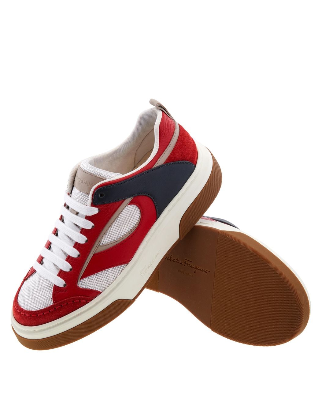 Ferragamo Red Cassina Low-Top Sneakers for men