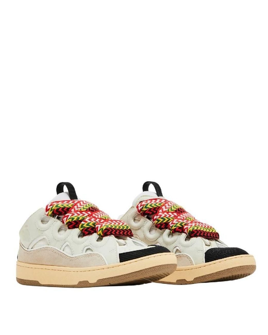 Lanvin White Curb Sneakers, Brand Size 35 Us