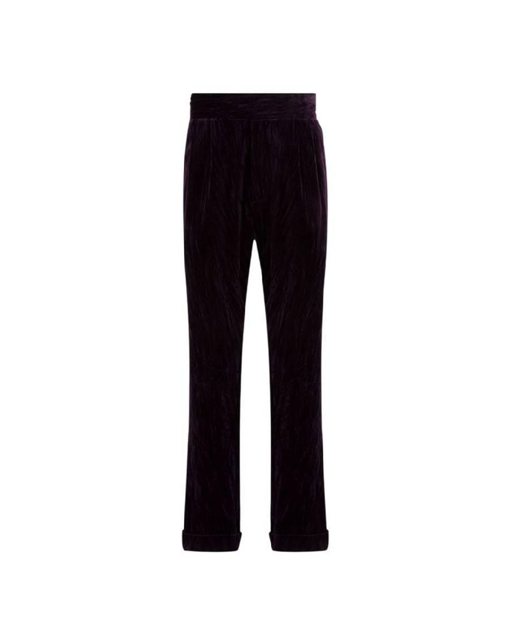 Roberto Cavalli Blue Pleated Velvet-Effect Cotton Trousers, Brand Size 48 Us for men