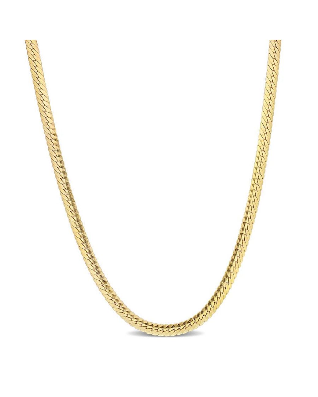 Amour Metallic Herringbone Chain Necklace