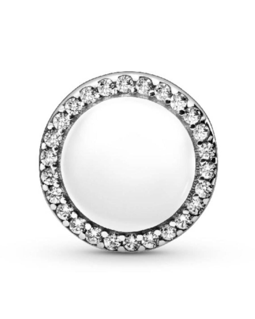 Pandora Metallic Engravable Sparkling Button Charm for men